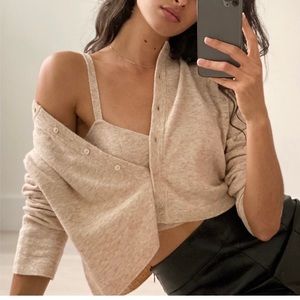 Aritzia Wilfred scicily cardigan and top set in size xs